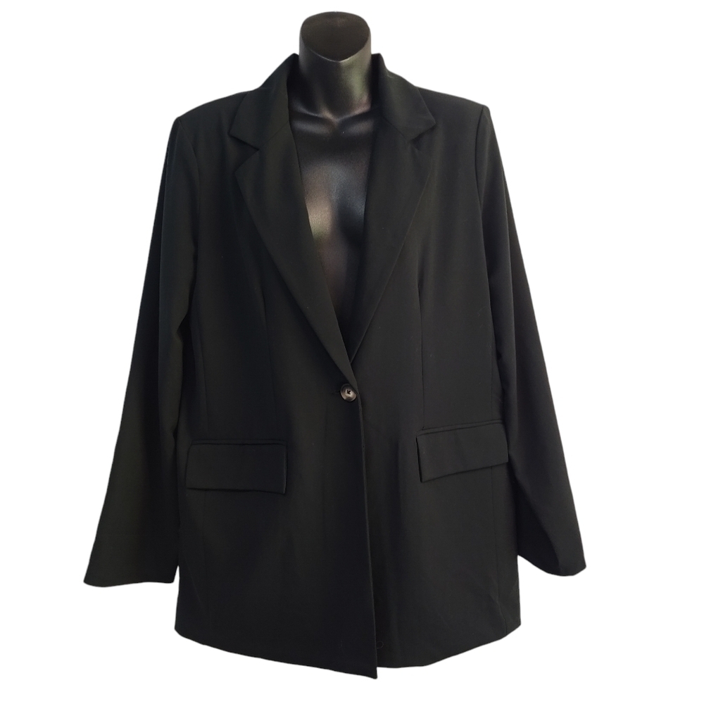 wild fable Black Single-Button Blazer